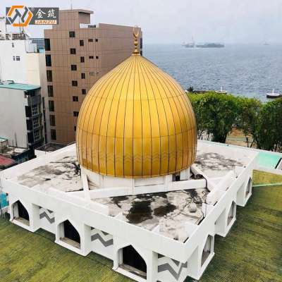 Mosque style building outside decorative dome roof